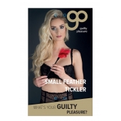 Пластиковая метелочка с красными пёрышками Small Feather Tickler - 32 см. - Blush Novelties - купить с доставкой в Челябинске