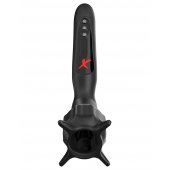 Чёрный вибростимулятор для головки члена с эффектом всасывания Vibrating Roto-Sucker - Pipedream - в Челябинске купить с доставкой