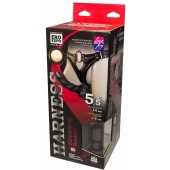Пояс харнесс премиум класса WOMAN SIMPLEX(S) с 3 черными насадками - LOVETOY (А-Полимер) - купить с доставкой в Челябинске