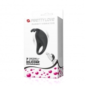 Чёрное эрекционное кольцо с вибрацией Rabbit Vibrator - Baile - в Челябинске купить с доставкой