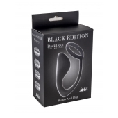 Чёрное эрекционное кольцо с анальной пробкой Button Anal Plug - Lola Games - в Челябинске купить с доставкой
