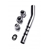 Металлический анальный душ с тремя насадками - ToyFa - купить с доставкой в Челябинске