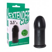 Чёрный латексный удлинитель пениса 3.5 in - Sitabella - в Челябинске купить с доставкой