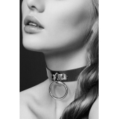 Узенький ошейник из полиуретана с кольцом - Bijoux Pour Toi - купить с доставкой в Челябинске