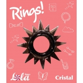 Чёрное эрекционное кольцо Rings Cristal - Lola Games - в Челябинске купить с доставкой