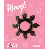 Чёрное эрекционное кольцо Rings Gear - Lola Games - в Челябинске купить с доставкой