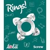 Прозрачное эрекционное кольцо Rings Screw - Lola Games - в Челябинске купить с доставкой