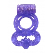 Фиолетовое эрекционное кольцо Rings Treadle с подхватом - Lola Games - в Челябинске купить с доставкой
