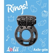 Черное эрекционное кольцо с вибрацией Rings Axle-pin - Lola Games - в Челябинске купить с доставкой