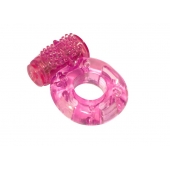 Розовое эрекционное кольцо с вибрацией Rings Axle-pin - Lola Games - в Челябинске купить с доставкой