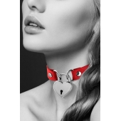 Красный чокер с замком в форме сердца - Bijoux Pour Toi - купить с доставкой в Челябинске