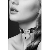 Черный чокер с замком в форме сердца - Bijoux Pour Toi - купить с доставкой в Челябинске