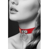 Красный узенький чокер с кольцом - Bijoux Pour Toi - купить с доставкой в Челябинске