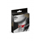 Красный узенький чокер с кольцом - Bijoux Pour Toi - купить с доставкой в Челябинске