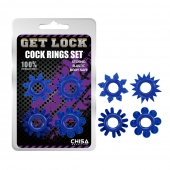 Набор из 4 синих колец Get Lock - Chisa - в Челябинске купить с доставкой