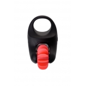 Чёрно-красное эрекционное виброкольцо Erotist - Erotist Adult Toys - в Челябинске купить с доставкой
