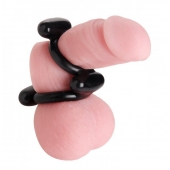 Двойное эрекционное кольцо Dual Stretch To Fit Cock and Ball Ring - XR Brands - в Челябинске купить с доставкой