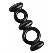 Двойное эрекционное кольцо Dual Stretch To Fit Cock and Ball Ring - XR Brands - в Челябинске купить с доставкой