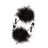 Зажимы для сосков с пухом FEATHERED NIPPLE CLAMPS - Blush Novelties - купить с доставкой в Челябинске