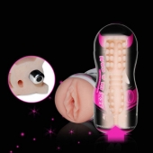 Мастурбатор-вагина Sex In A Can Vibra Vagina Tunnel - Lovetoy - в Челябинске купить с доставкой