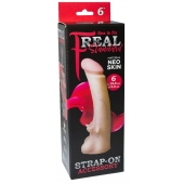 Телесная насадка REAL Standard с усиками на основании - 19 см. - LOVETOY (А-Полимер) - купить с доставкой в Челябинске