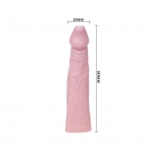 Телесная насадка с вибрацией Sex Expert - 18 см. - Sex Expert - в Челябинске купить с доставкой