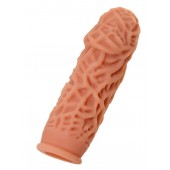 Насадка на фаллос с рельефными складочками - 14,7 см. - KOKOS - в Челябинске купить с доставкой