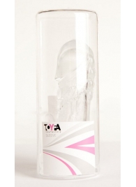 Прозрачная гелевая насадка с клиторальным отростком - 13 см. - Toyfa Basic - в Челябинске купить с доставкой