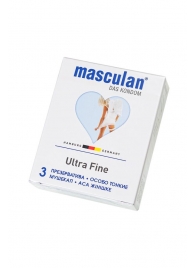 Ультратонкие презервативы Masculan Ultra Fine с обильной смазкой - 3 шт. - Masculan - купить с доставкой в Челябинске