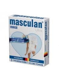 Ультратонкие презервативы Masculan Ultra Fine с обильной смазкой - 3 шт. - Masculan - купить с доставкой в Челябинске