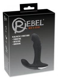 Черный вибромассажер простаты с функцией римминга Plug with Perineum Stimulator - 16,6 см. - Orion - в Челябинске купить с доставкой