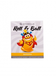 Стимулирующий презерватив-насадка Roll   Ball Banana - Sitabella - купить с доставкой в Челябинске