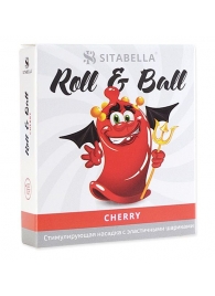 Стимулирующий презерватив-насадка Roll   Ball Cherry - Sitabella - купить с доставкой в Челябинске