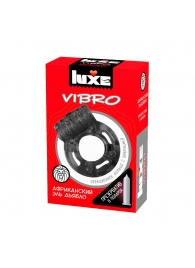 Чёрное эрекционное виброкольцо Luxe VIBRO  Африканский Эль Дьябло  + презерватив - Luxe - в Челябинске купить с доставкой