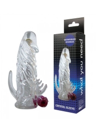 Закрытая прозрачная вибронасадка на пенис Crystal Sleeve Vibe - Erowoman-Eroman - в Челябинске купить с доставкой