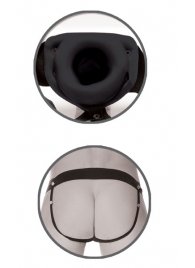Черный полый страпон унисекс Hollow Strap-On - 14,5 см. - Pipedream - купить с доставкой в Челябинске