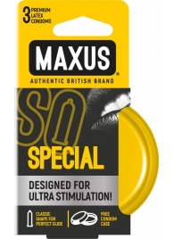 Презервативы с точками и рёбрами в железном кейсе MAXUS Special - 3 шт. - Maxus - купить с доставкой в Челябинске