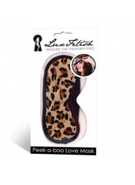 Леопардовая маска на глаза Peek-a-Boo - Lux Fetish - купить с доставкой в Челябинске