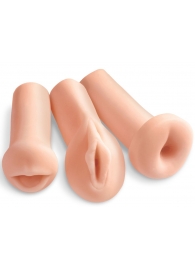 Комплект из 3 мастурбаторов All 3 Holes: вагина, анус, ротик - Pipedream - в Челябинске купить с доставкой