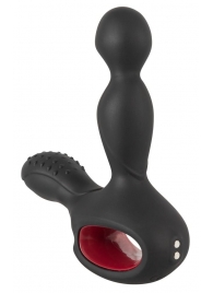 Черный вибромассажер простаты с нагревом и ротацией Prostate Plug - 14,5 см. - Orion - в Челябинске купить с доставкой