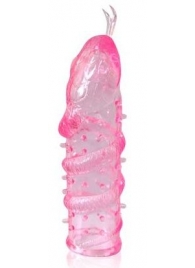 Закрытая рельефная насадка Crystal sleeve snakes в виде змеи с усиками - 14 см. - Erowoman-Eroman - в Челябинске купить с доставкой
