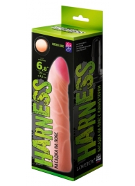 Фаллическая насадка на трусики харнесс - 17,5 см. - LOVETOY (А-Полимер) - купить с доставкой в Челябинске