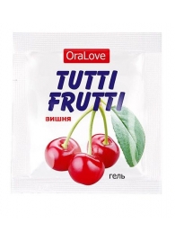 Пробник гель-смазки Tutti-frutti с вишнёвым вкусом - 4 гр. - Биоритм - купить с доставкой в Челябинске