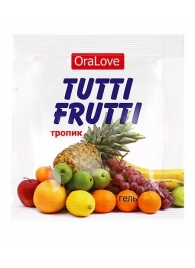 Пробник гель-смазки Tutti-frutti со вкусом тропических фруктов - 4 гр. - Биоритм - купить с доставкой в Челябинске