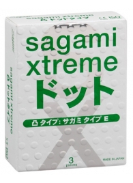 Презервативы Sagami Xtreme SUPER DOTS с точками - 3 шт. - Sagami - купить с доставкой в Челябинске