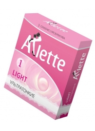 Ультратонкие презервативы Arlette Light - 3 шт. - Arlette - купить с доставкой в Челябинске