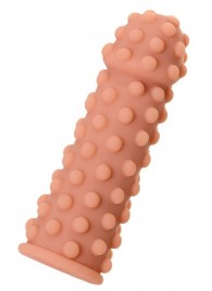 Телесная реалистичная насадка KOKOS Extreme Sleeve 02 с дополнительной стимуляцией - 12,7 см. - KOKOS - в Челябинске купить с доставкой