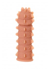 Телесная реалистичная насадка KOKOS Extreme Sleeve 04 с дополнительной стимуляцией - 12,7 см. - KOKOS - в Челябинске купить с доставкой