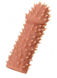 Телесная реалистичная насадка KOKOS Extreme Sleeve 07 с дополнительной стимуляцией - 12,7 см. - KOKOS - в Челябинске купить с доставкой