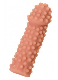 Телесная реалистичная насадка KOKOS Extreme Sleeve 10 с дополнительной стимуляцией - 14,7 см. - KOKOS - в Челябинске купить с доставкой